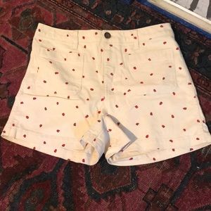 🌱Madewell Strawberry Emmett Shorts